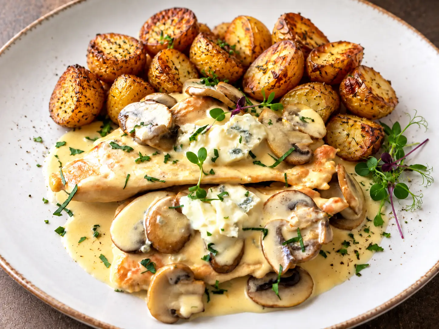 Pollo al funghi